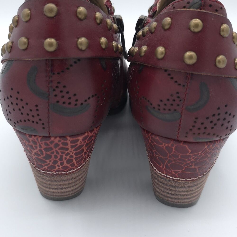 L'Artiste Spring Step Mahogany Boots Whimsigoth Moody Size 39 8.5 Excellent - Picture 8 of 13